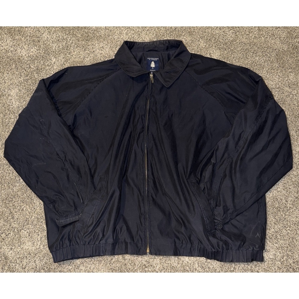 Roundtree & Yorke Men's 4X Navy Blue Full Zip Bomber Jacket Coat Pockets